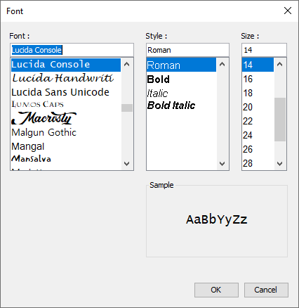 MS Notepad Font Dialog By MohitSainiKnl